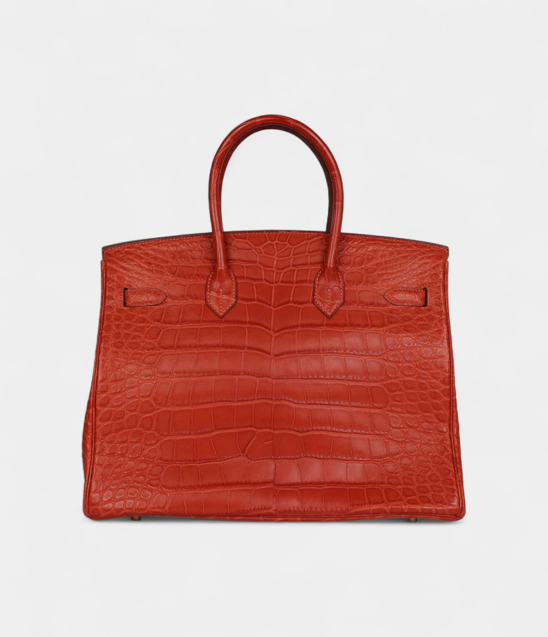 HM BK 35 Sanguine Matte Alligator Gold Hardware