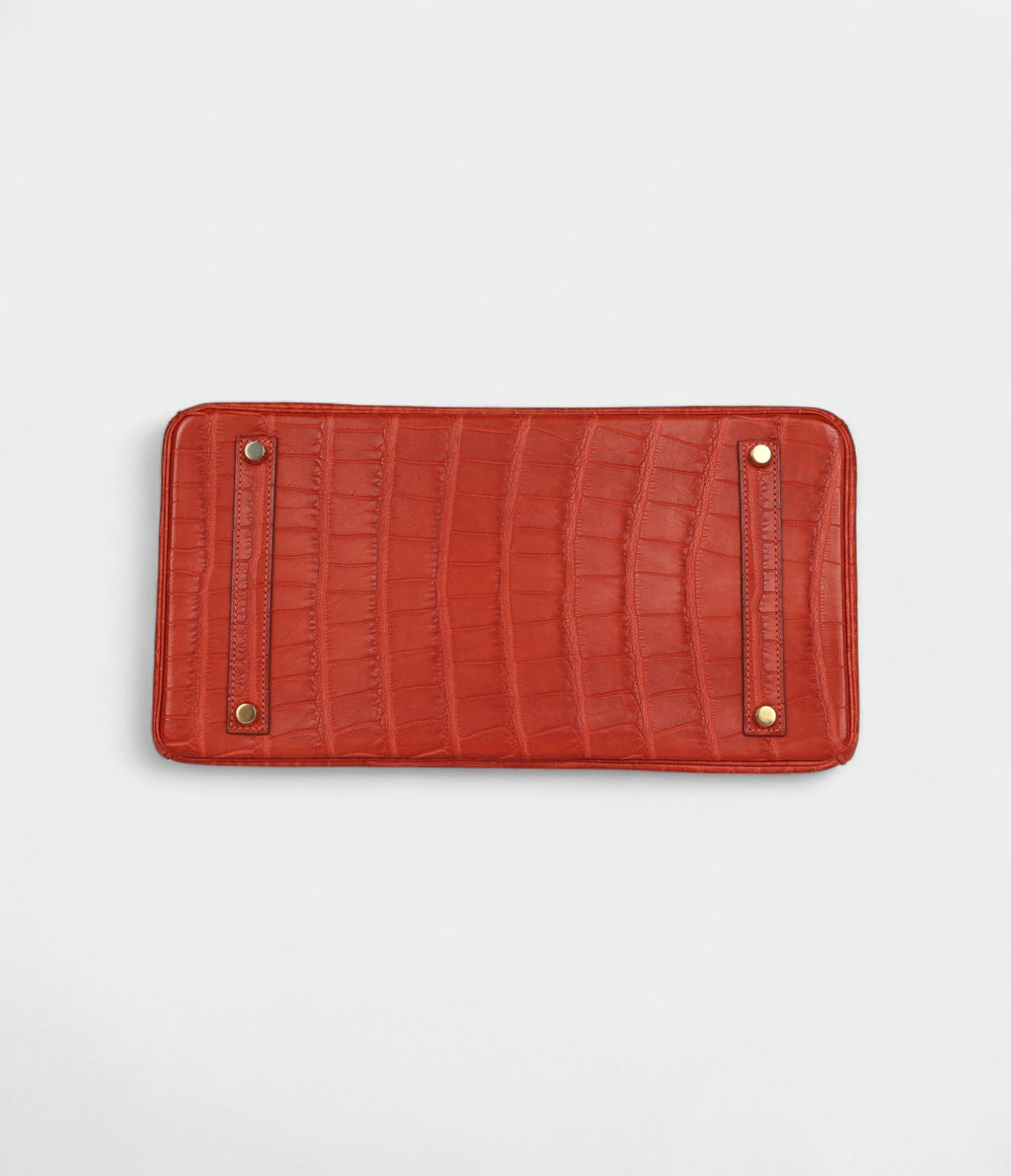 HM BK 35 Sanguine Matte Alligator Gold Hardware