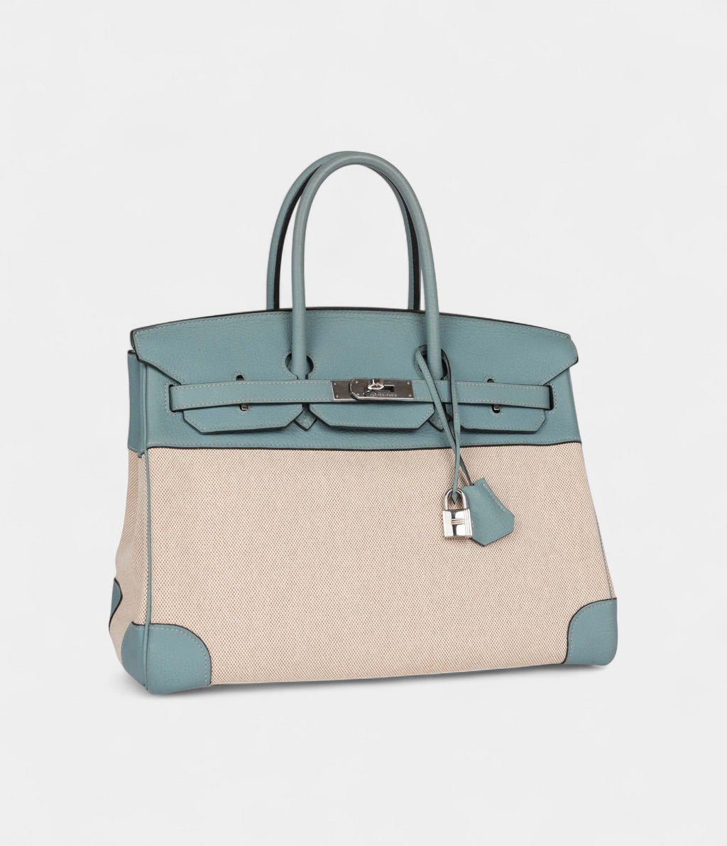 HM BK 35 Toile H and Ciel Clemence Palladium Hardware
