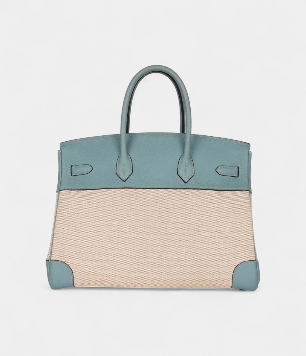 HM BK 35 Toile H and Ciel Clemence Palladium Hardware