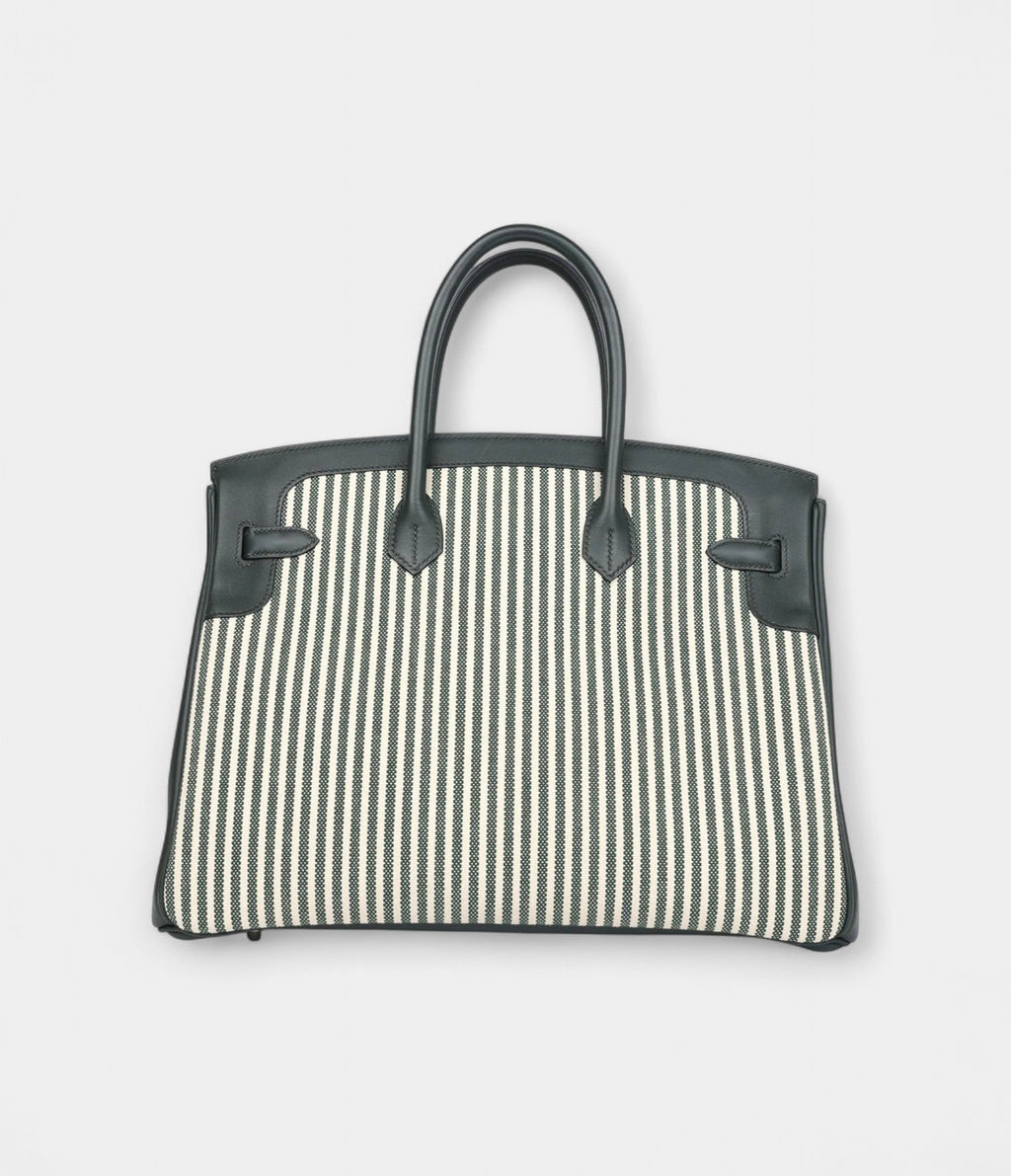 HM BK 35 Toile Riga and Vert Anglais Swift Palladium Hardware