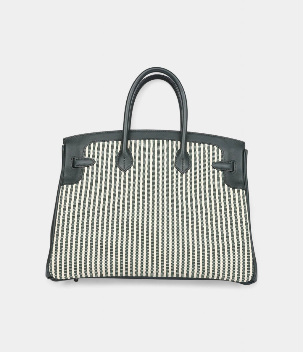 HM BK 35 Toile Riga and Vert Anglais Swift Palladium Hardware