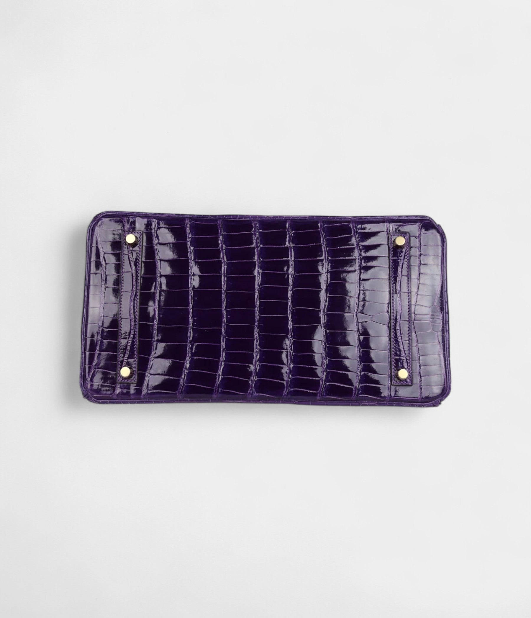 HM BK 35 Ultraviolet Shiny Porosus Crocodile Gold Hardware