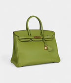 HM BK 35 Vert Anis Verso Togo Gold Hardware