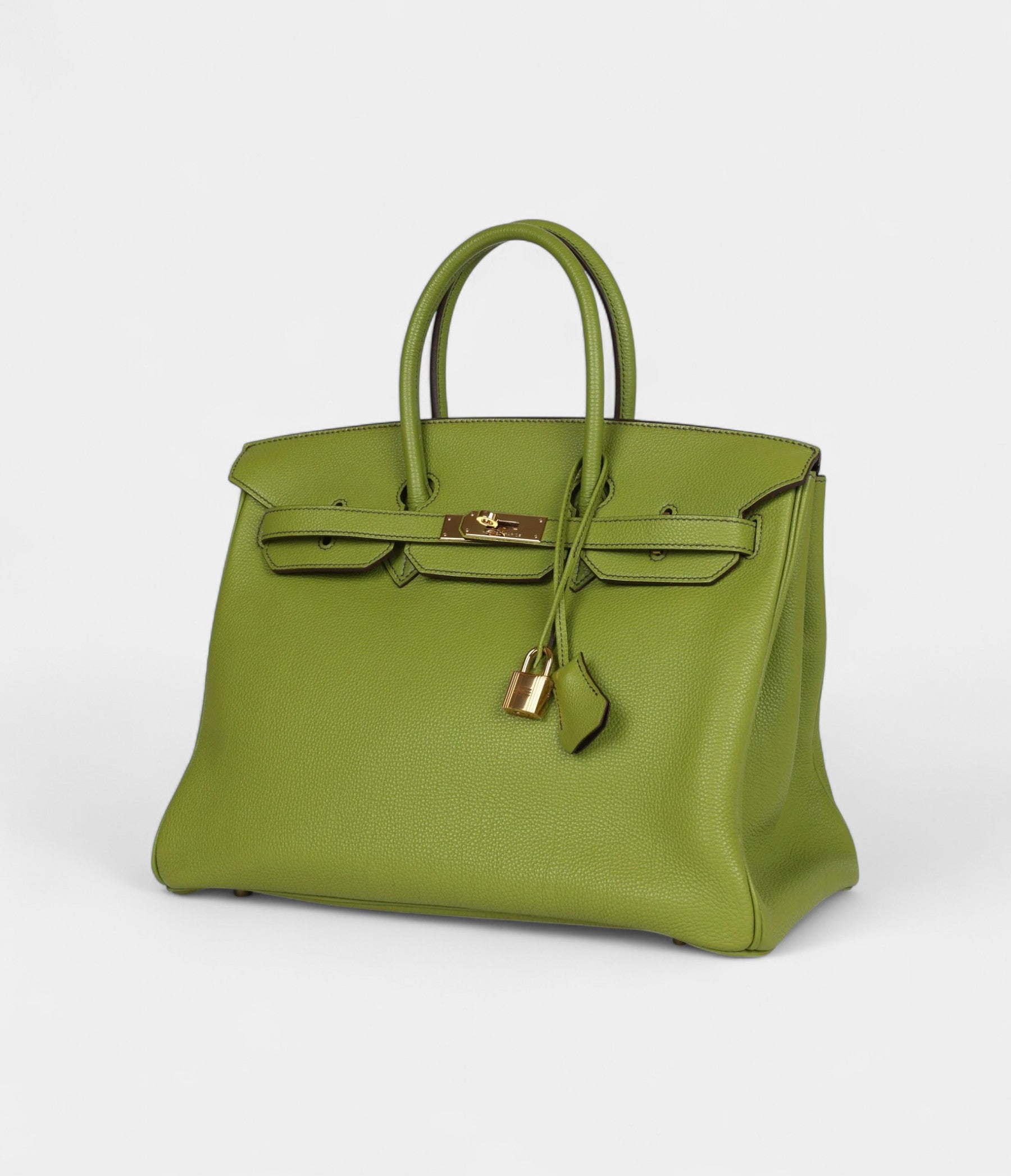 HM BK 35 Vert Anis Verso Togo Gold Hardware