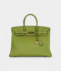 HM BK 35 Vert Anis Verso Togo Gold Hardware