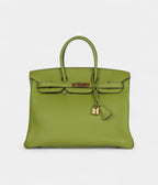 HM BK 35 Vert Anis Verso Togo Gold Hardware