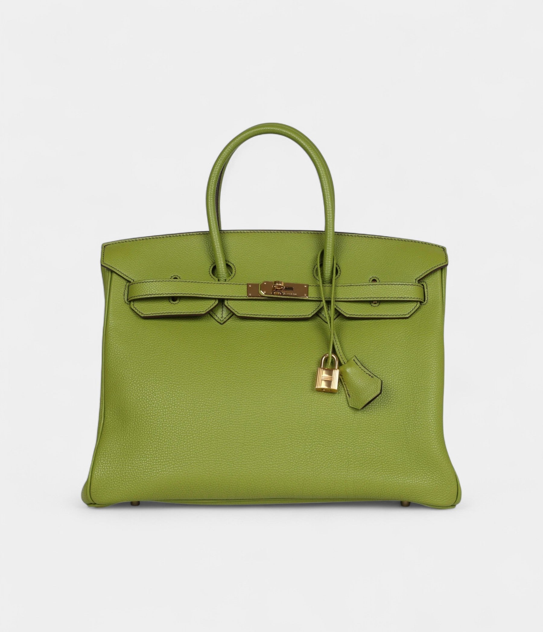 HM BK 35 Vert Anis Verso Togo Gold Hardware