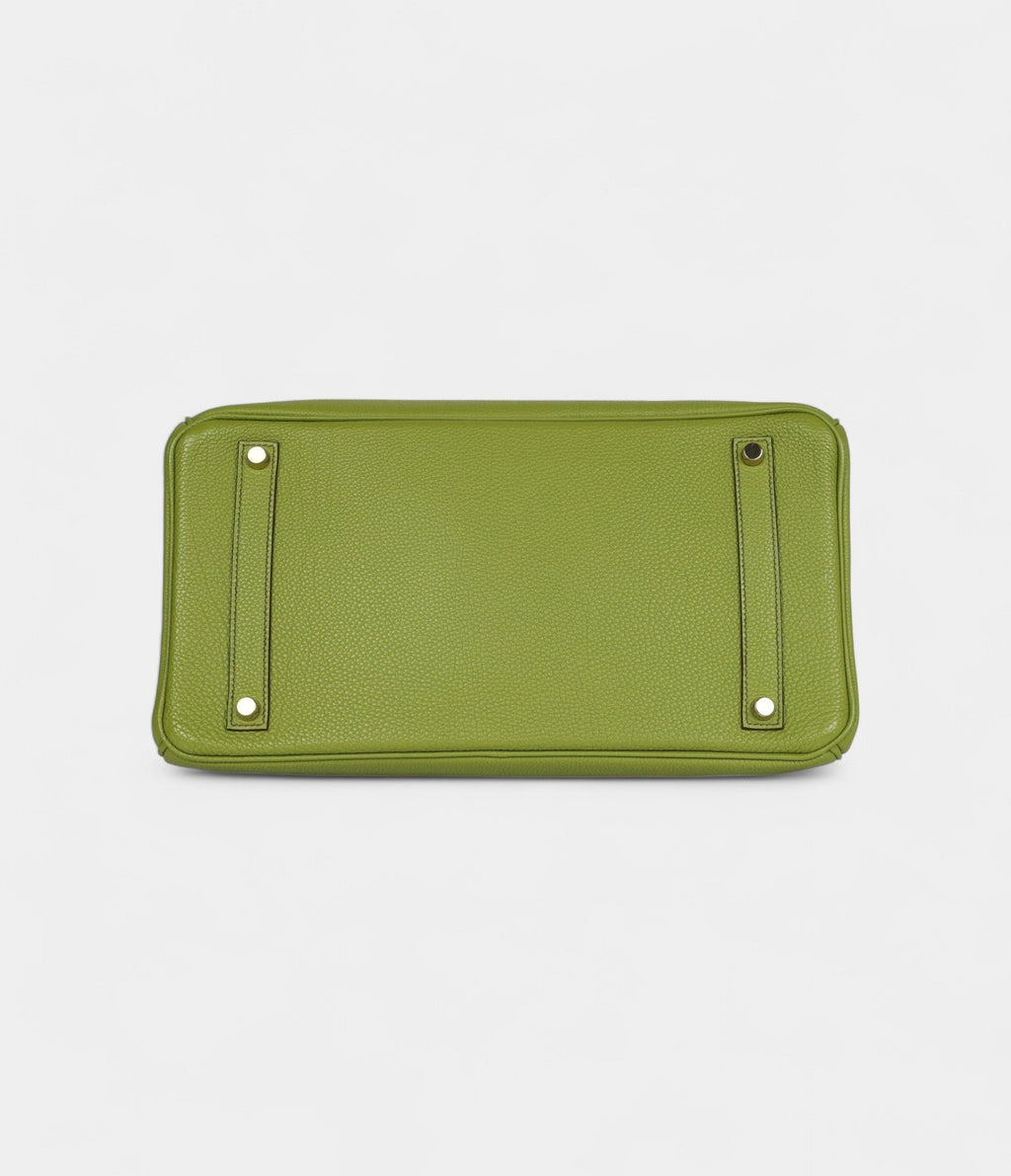 HM BK 35 Vert Anis Verso Togo Gold Hardware