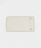 HM BK 35 White Leather Clemence Hardware