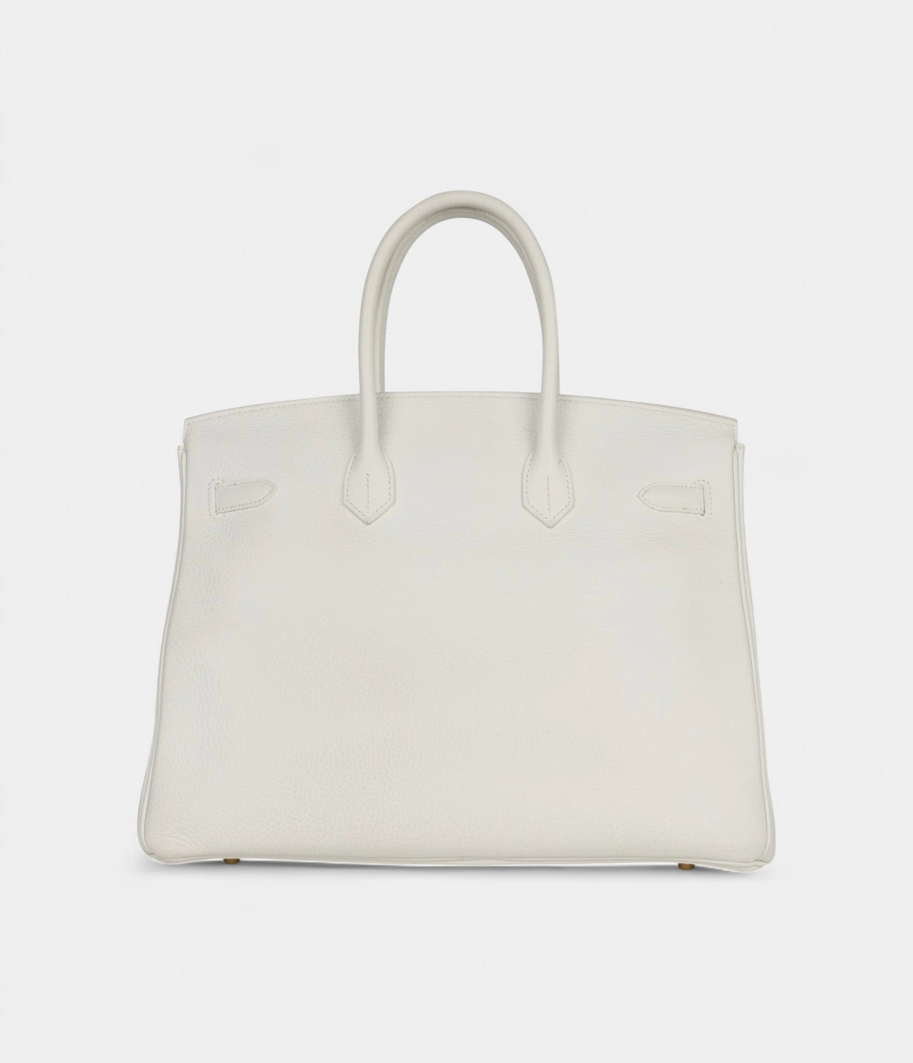 HM BK 35 White Leather Clemence Hardware