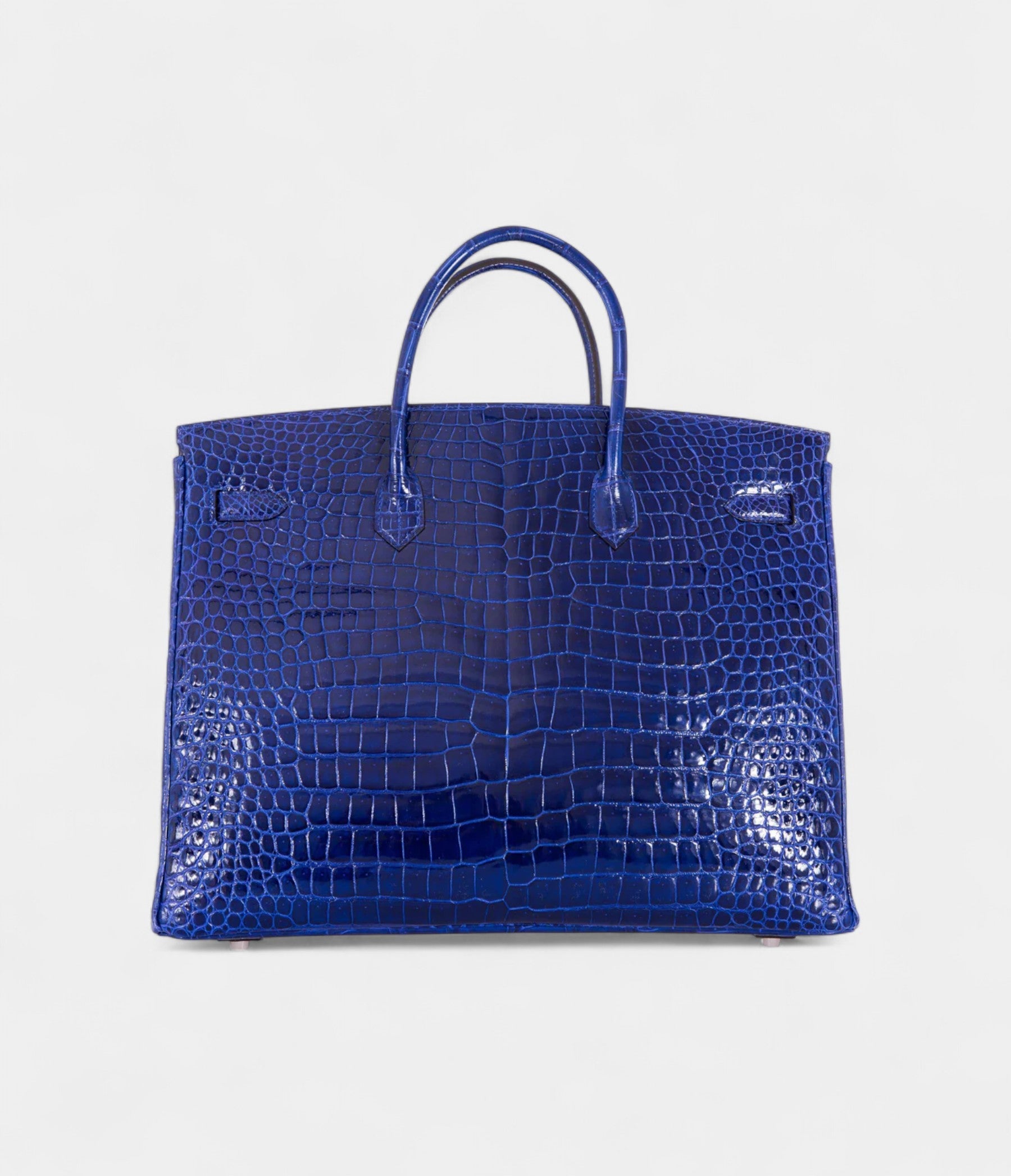 HM BK 40 Blue Electric Crocodile Porosus Palladium Hardware