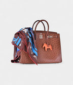 HM BK 40 Noisette Chevre Leather Beige Ostrich Palladium Hardware