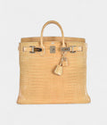 HM BK 40 Poussiere Porosus Crocodile Beige Palladium Hardware