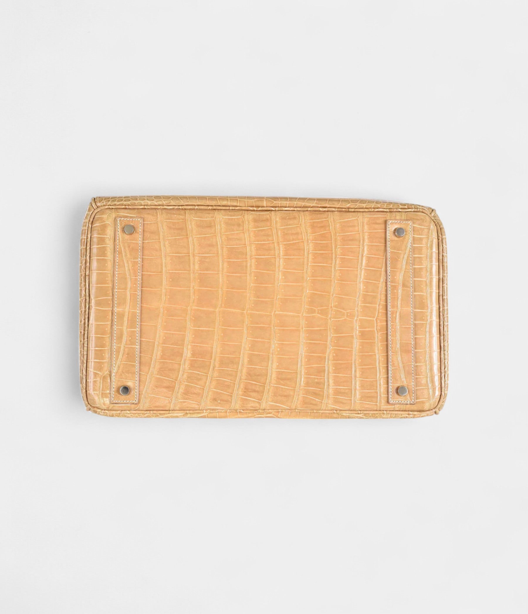 HM BK 40 Poussiere Porosus Crocodile Beige Palladium Hardware