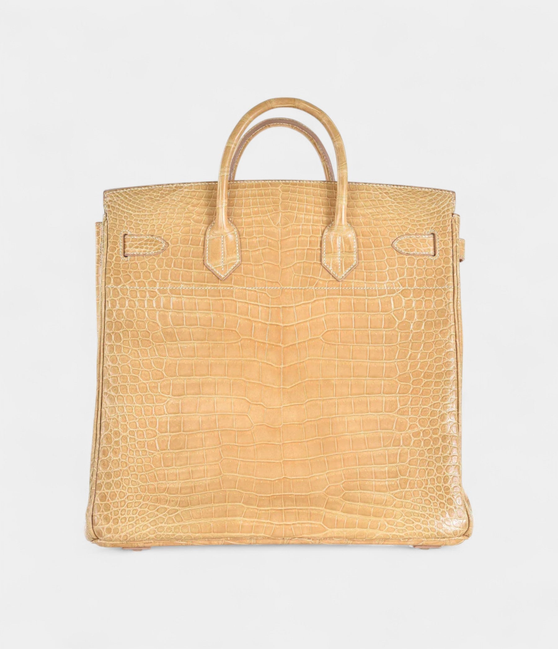 HM BK 40 Poussiere Porosus Crocodile Beige Palladium Hardware