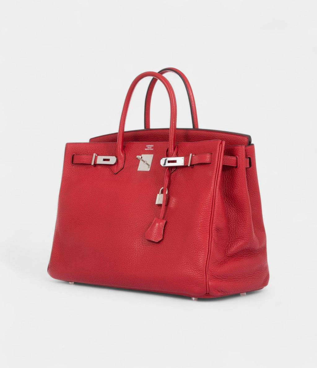 HM BK 40 Rouge Vif Togo Palladium Hardware
