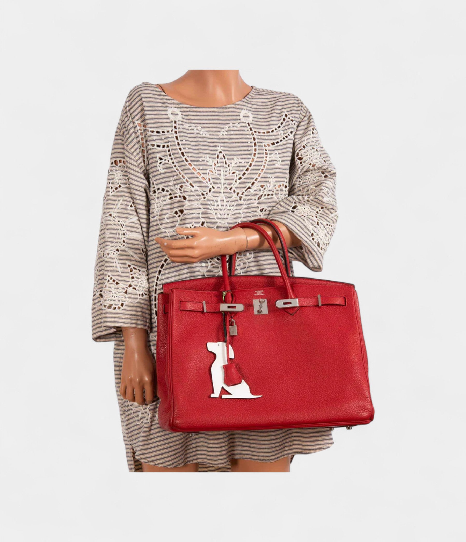HM BK 40 Rouge Vif Togo Palladium Hardware