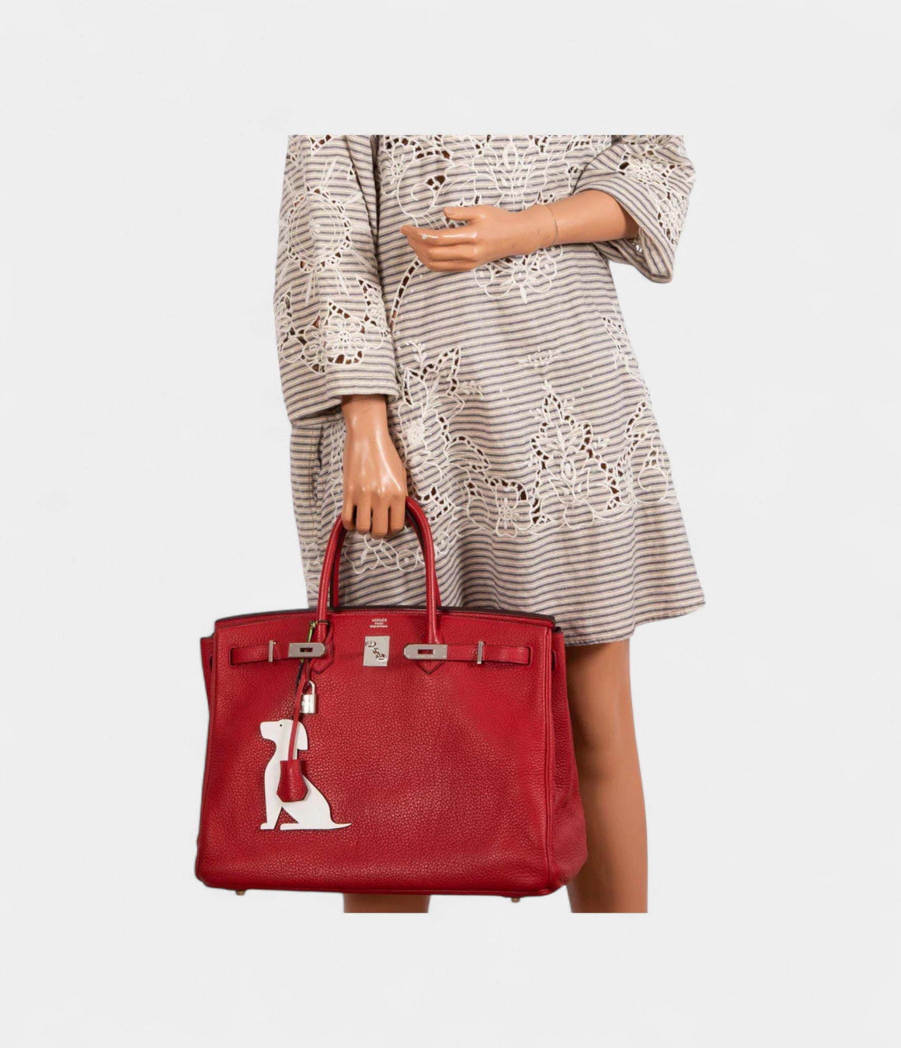 HM BK 40 Rouge Vif Togo Palladium Hardware