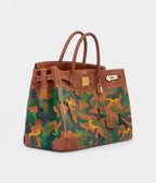 HM BK 40 Toile Epsom Camouflage Gold Hardware