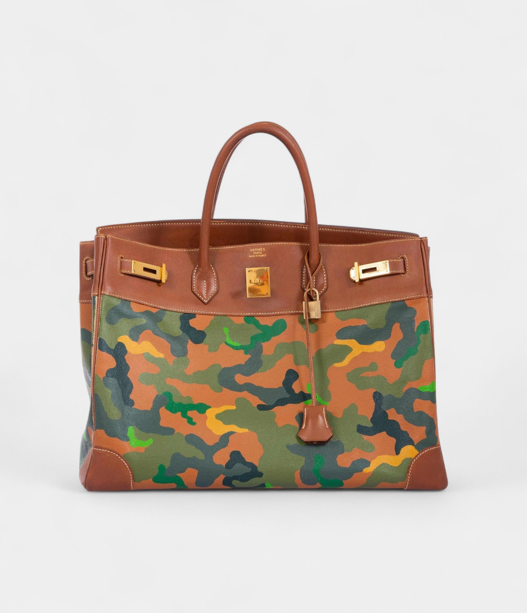 HM BK 40 Toile Epsom Camouflage Gold Hardware