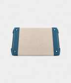 Hermes BK 40 Wool Tote Blue Leather Bag