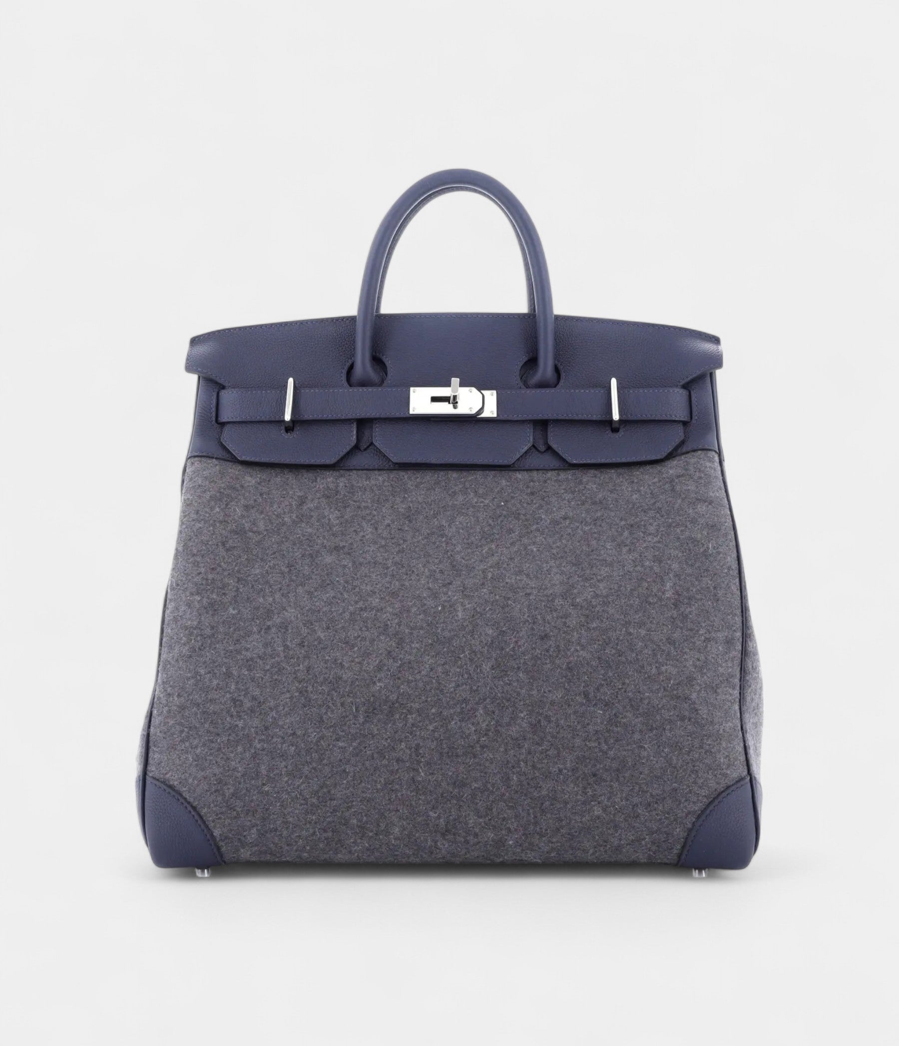 Hermes BK 40 Wool Tote Grey Bag
