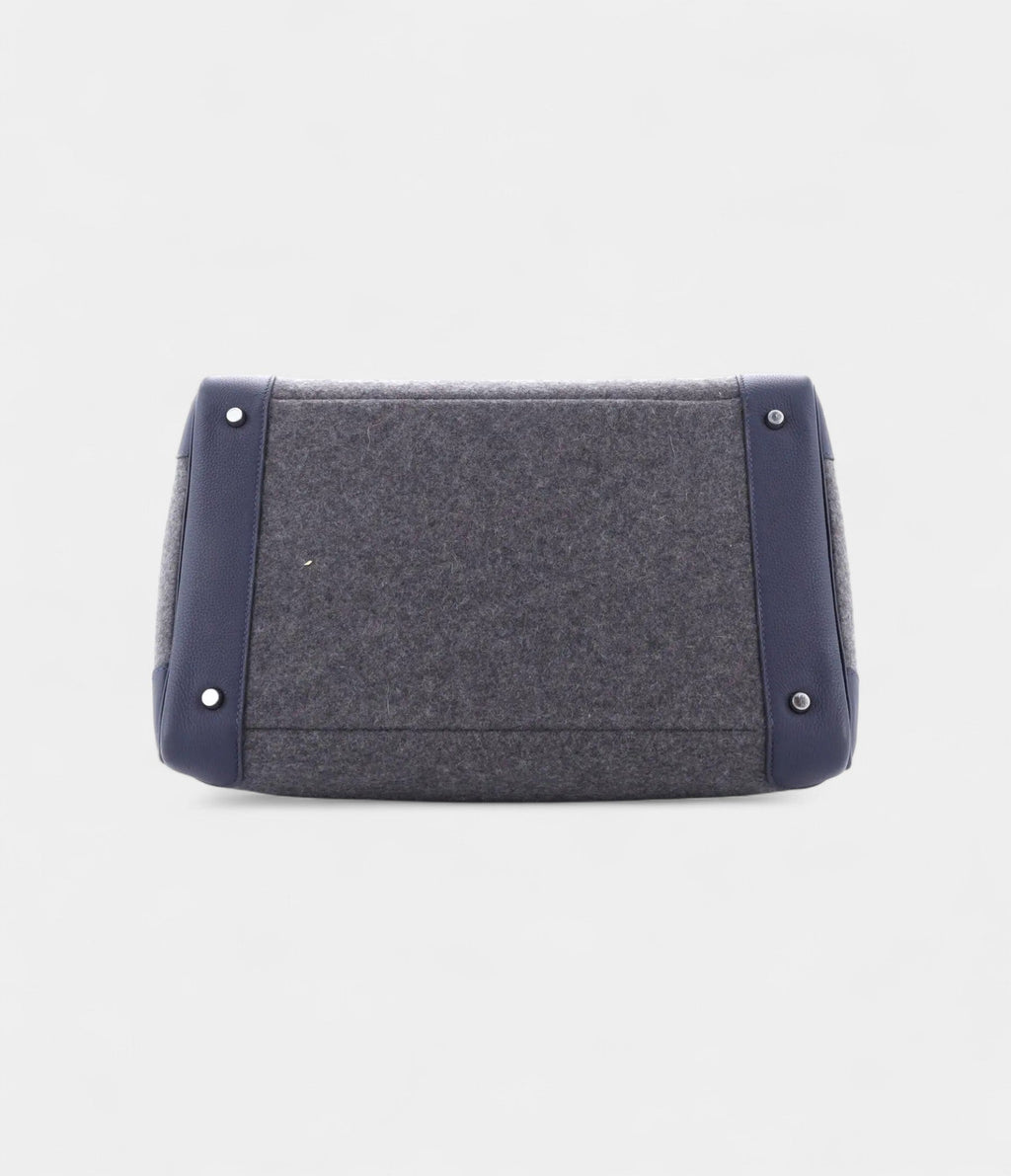 Hermes BK 40 Wool Tote Grey Bag