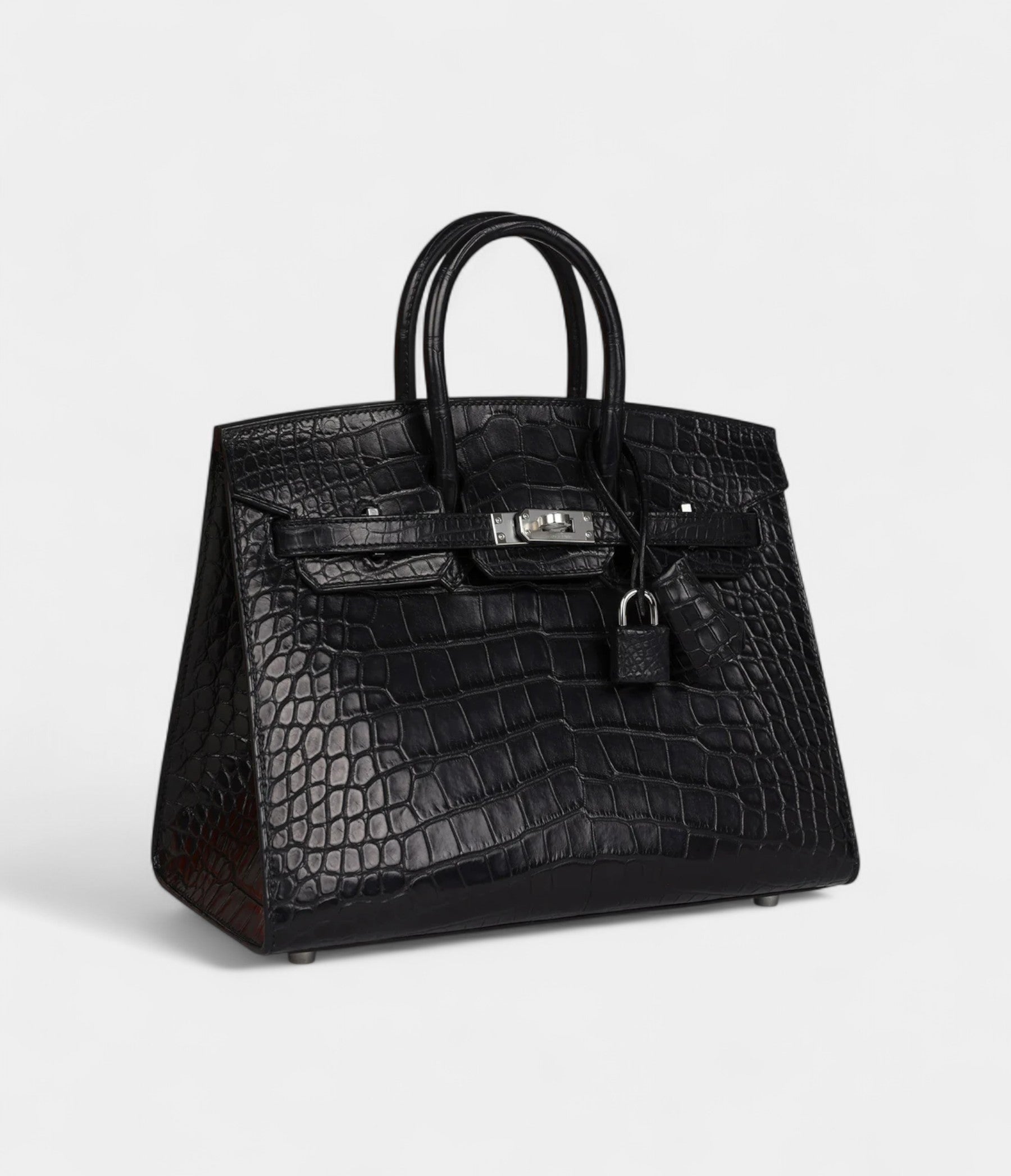 HM BK Sellier 25 Black Matte Alligator Palladium Hardware