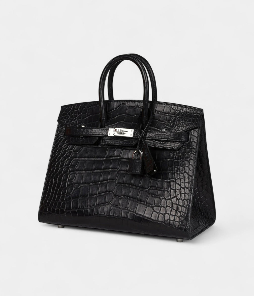 HM BK Sellier 25 Black Matte Alligator Palladium Hardware