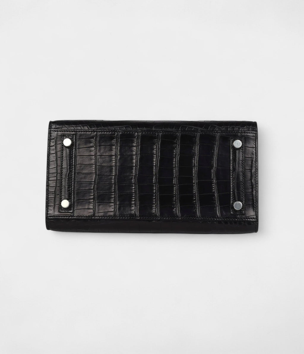 HM BK Sellier 25 Black Matte Alligator Palladium Hardware