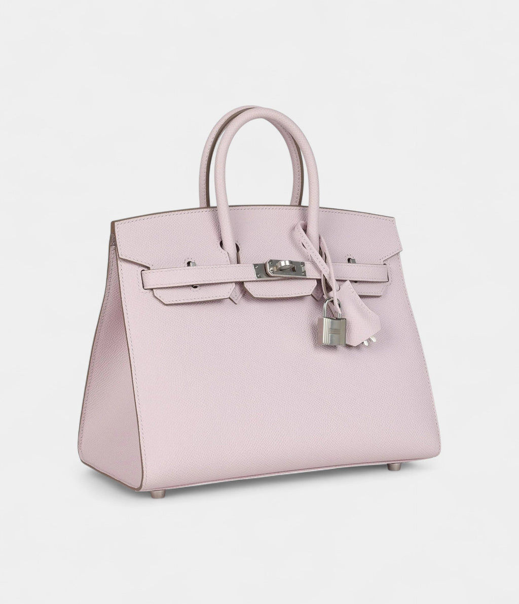 HM BK Sellier 25 Mauve Pale Epsom Palladium Hardware