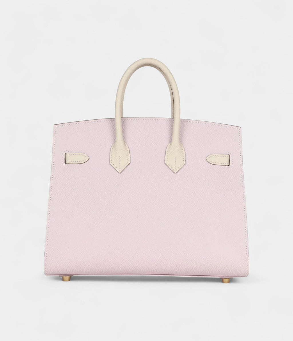 HM BK Sellier 25 Mauve Pale and Craie Epsom Brushed Gold Hardware