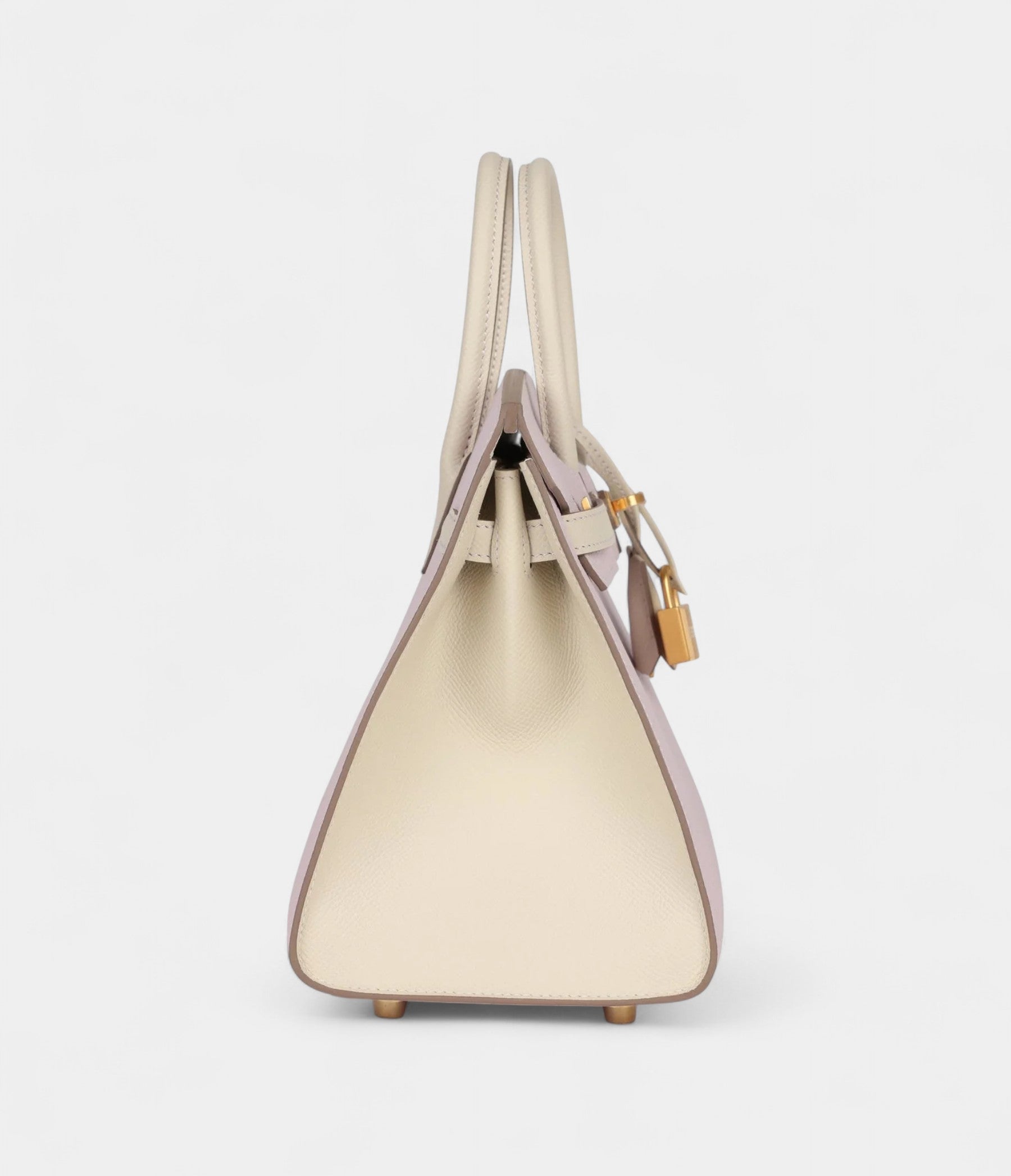 HM BK Sellier 25 Mauve Pale and Craie Epsom Brushed Gold Hardware