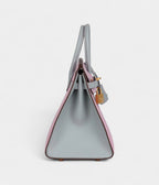 HM BK Sellier 25 Mauve Sylvestre and Bleu Glacier Epsom Brushed Gold Hardware