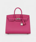 HM BK Sellier 25 Rose Pourpre Veau Madame Palladium Hardware
