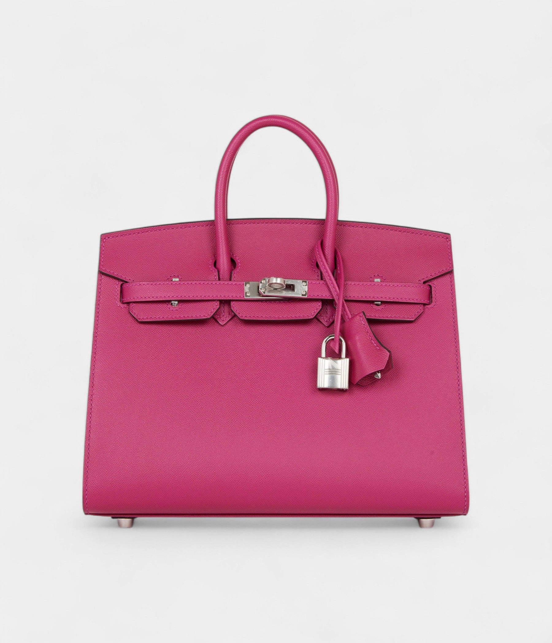 HM BK Sellier 25 Rose Pourpre Veau Madame Palladium Hardware