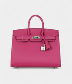 HM BK Sellier 25 Rose Pourpre Veau Madame Palladium Hardware