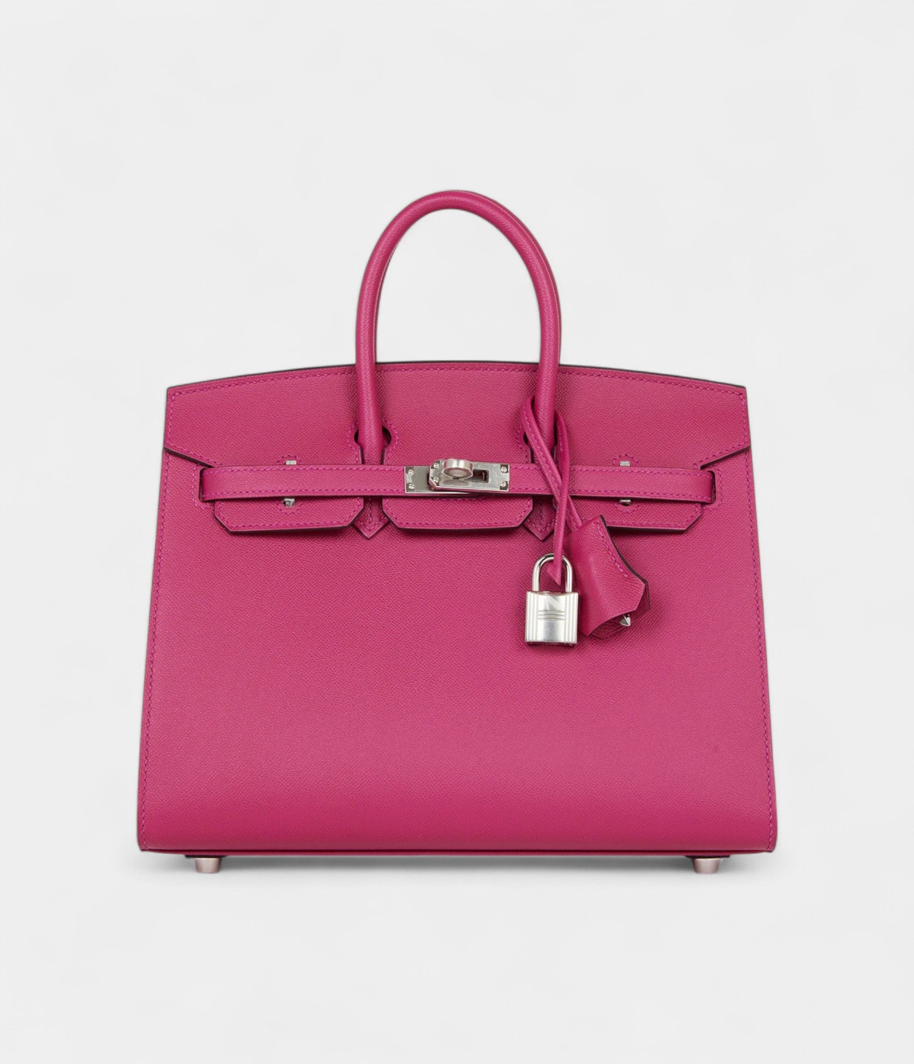 HM BK Sellier 25 Rose Pourpre Veau Madame Palladium Hardware