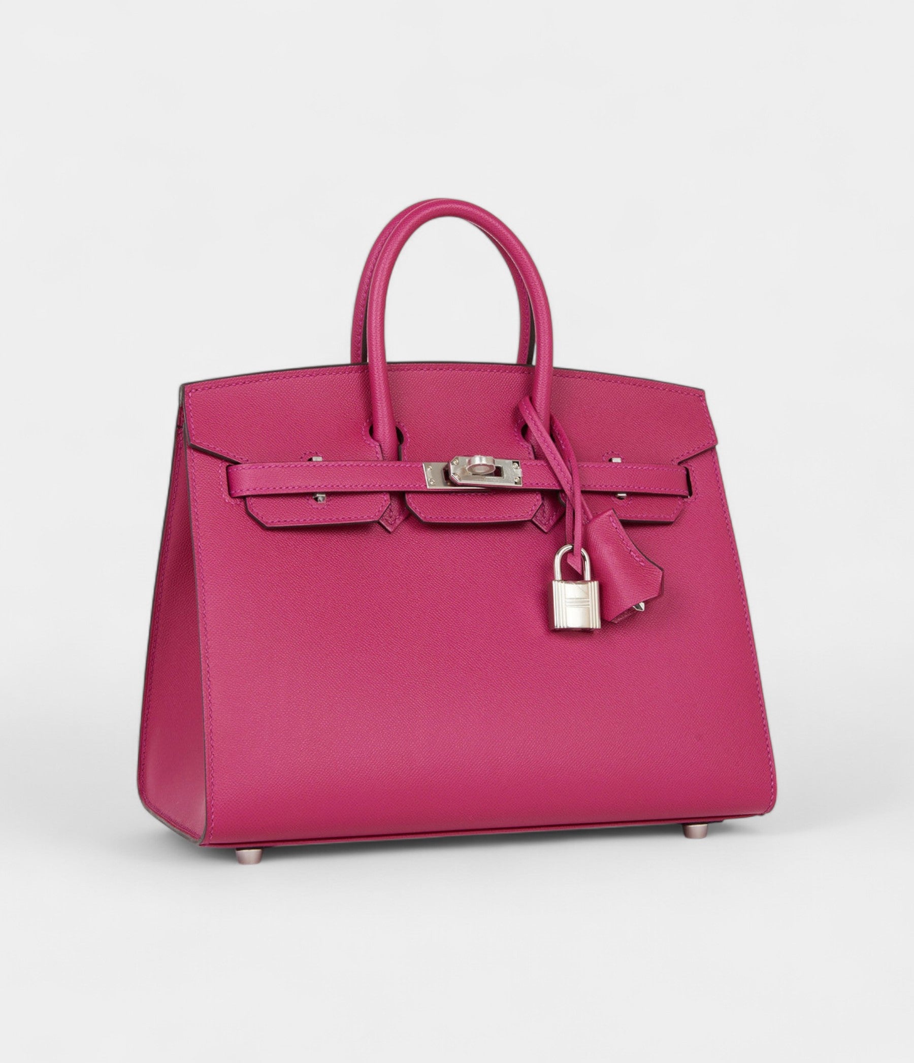 HM BK Sellier 25 Rose Pourpre Veau Madame Palladium Hardware