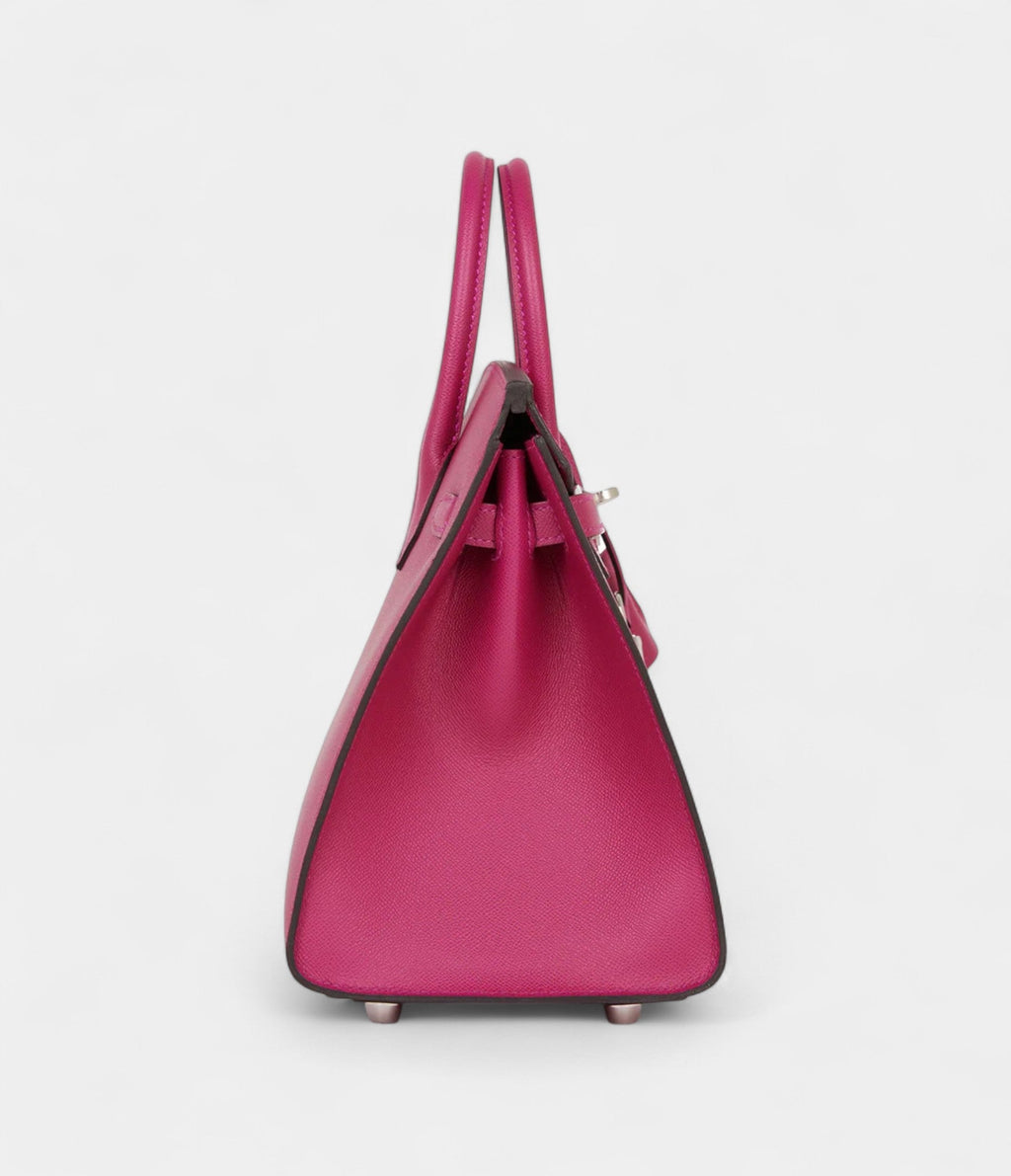 HM BK Sellier 25 Rose Pourpre Veau Madame Palladium Hardware