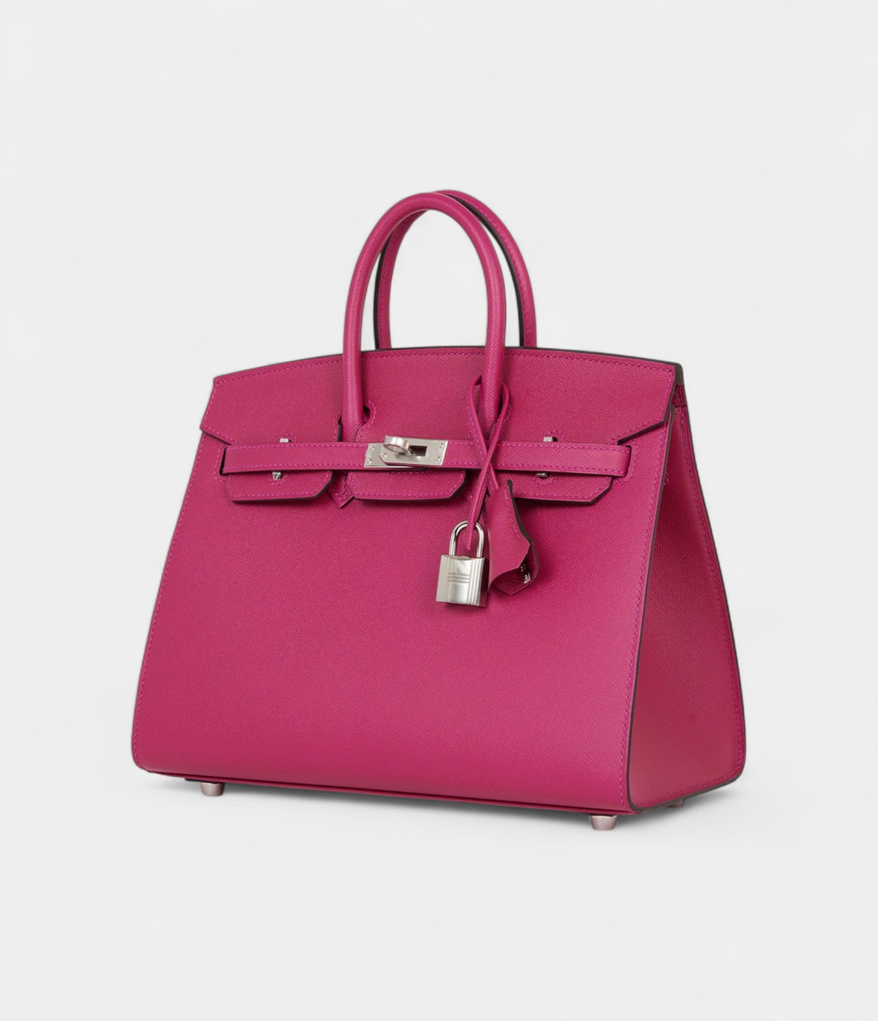 HM BK Sellier 25 Rose Pourpre Veau Madame Palladium Hardware