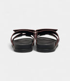 Hermes Black Leather Chypre Sandals 37 EU