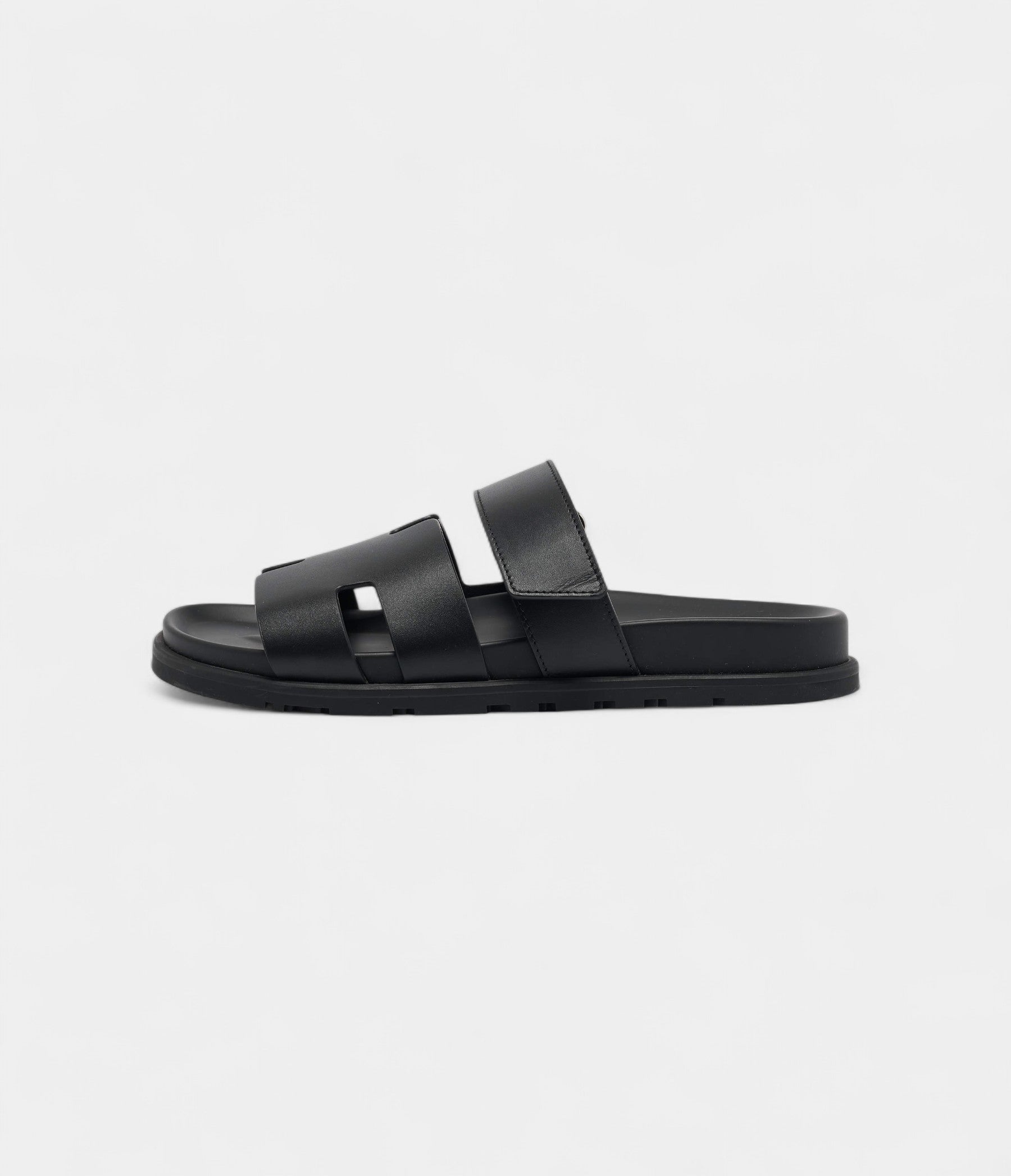 HMBlack Leather Chypre Sandals 41 EU