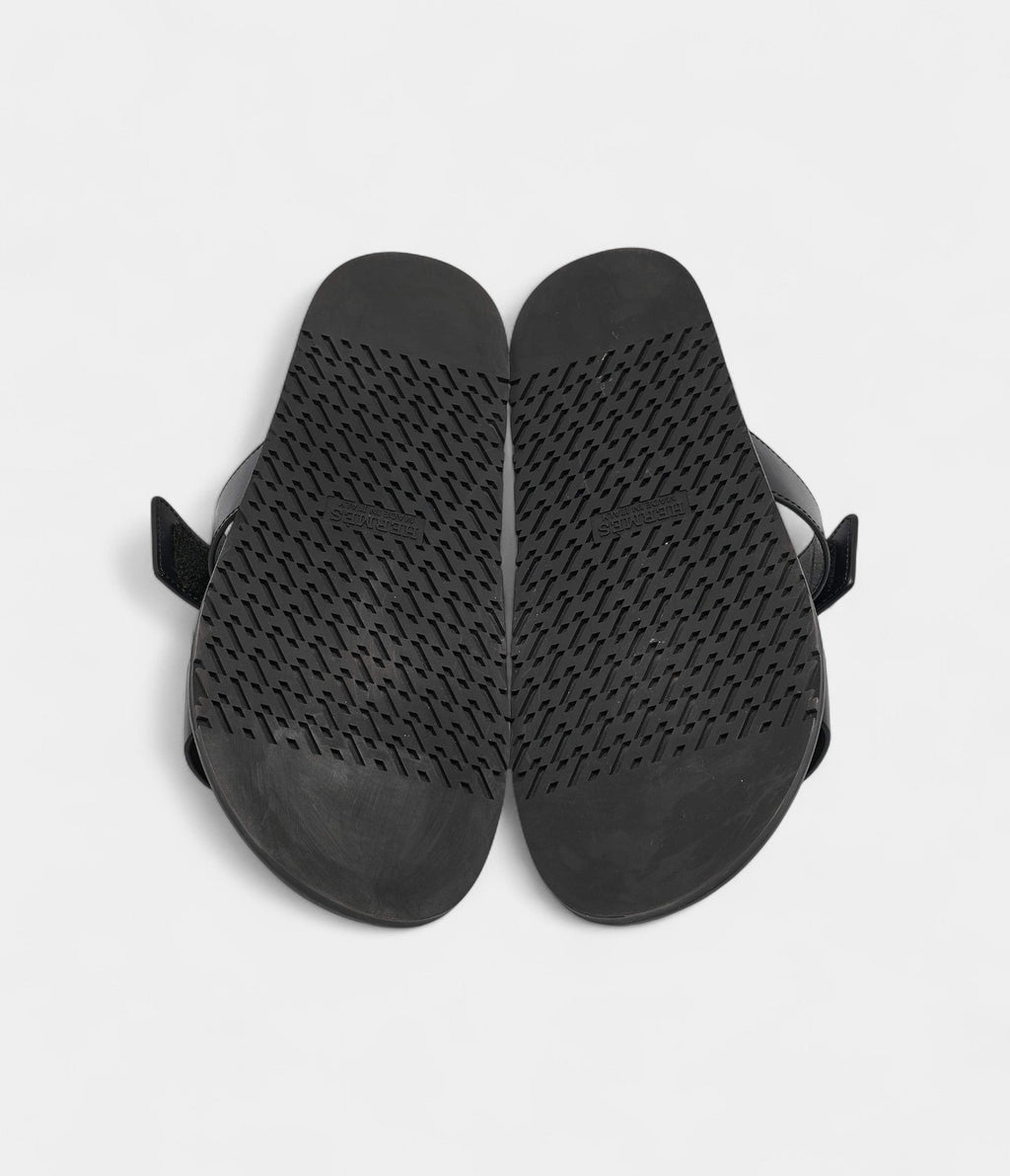 HMBlack Leather Chypre Sandals 41 EU
