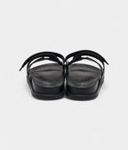 HMBlack Leather Chypre Sandals 41 EU