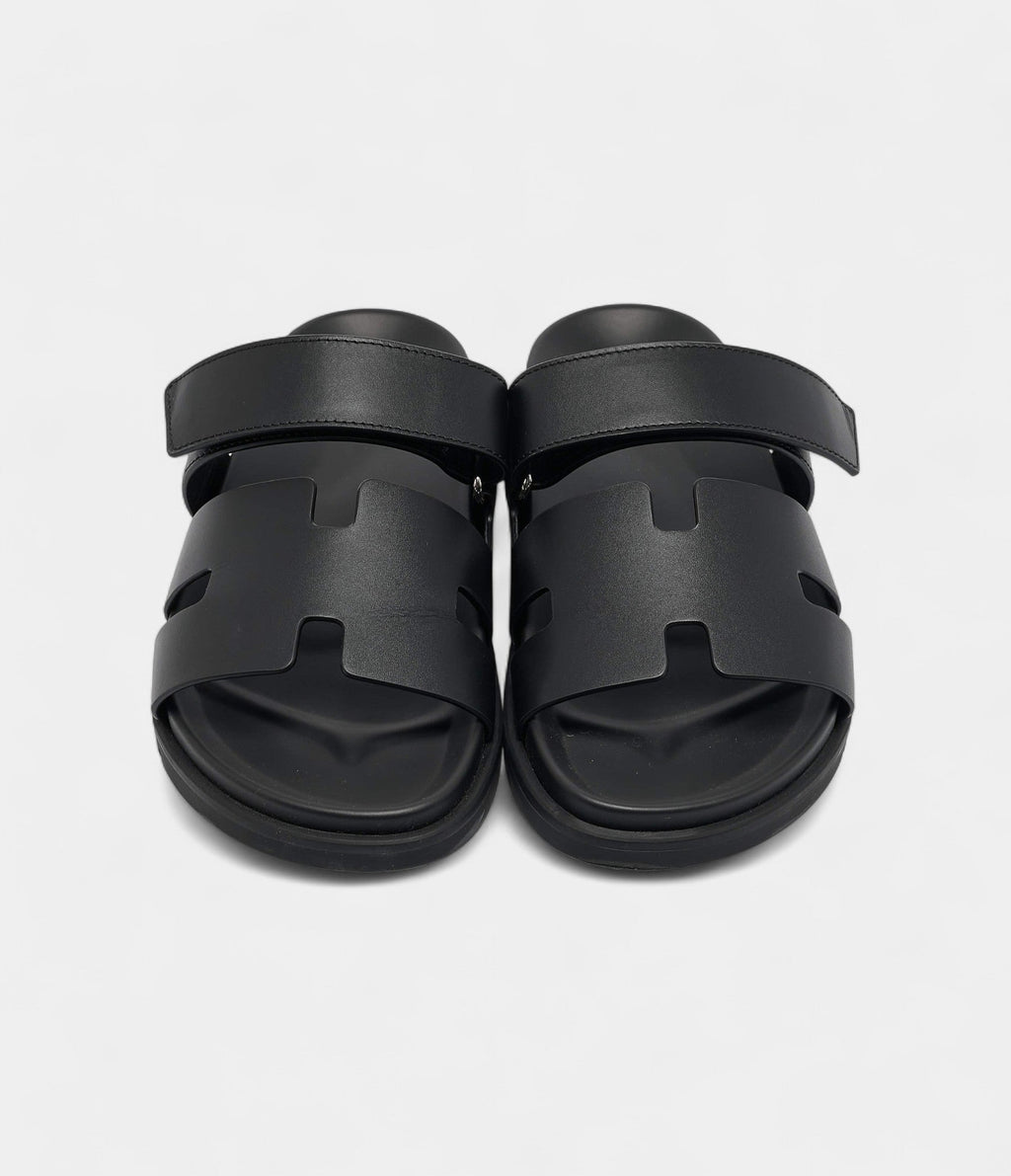 HMBlack Leather Chypre Sandals 41 EU