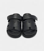 HMBlack Leather Chypre Sandals 41 EU