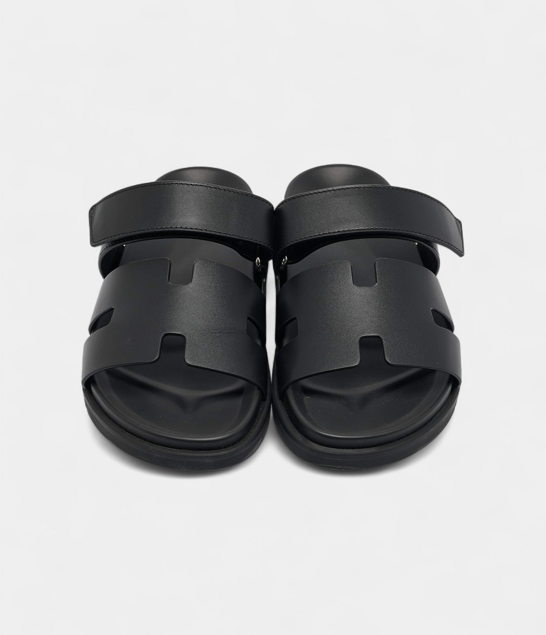 HMBlack Leather Chypre Sandals 41 EU