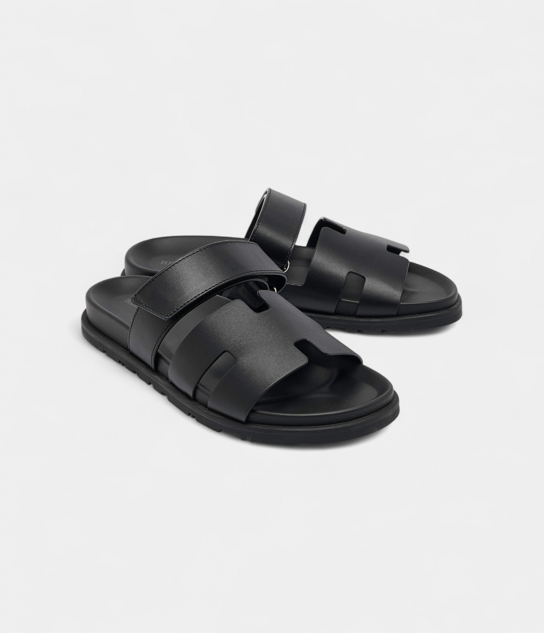 HMBlack Leather Chypre Sandals 41 EU
